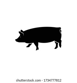Pig Sillhouette. Logo Icon Vector.
