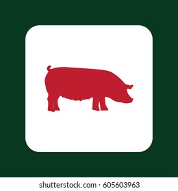 Pig in sketch style. Vector illustration.