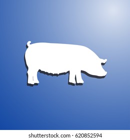 Pig in sketch style. Vector illustration.