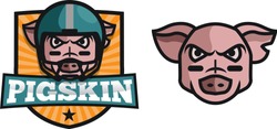 Pig Skin Football Logo