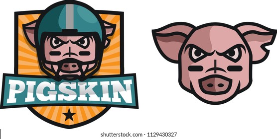 Pig Skin Football Logo