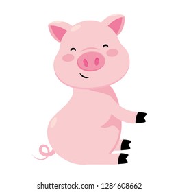 pig smiling icon