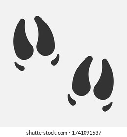 Pig Step Icon. Pig Paw Icon Isolated On White Background. Vector Illustration. Eps 10.