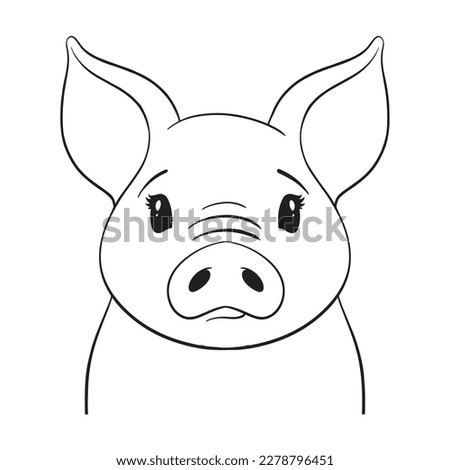 Pig Svg File,Pig Cut File,Cute Pig Svg,Pig Face svg,Pig Vector,Pig Clipart,Pig Lineart,Farm Animal svg,Animal svg file,Pig png, Farm Animal svg file,Farm svg,Pig Lineart ,Pig cricut file