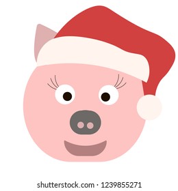 Pig. Symbol of the new year. cartoon style. vector
