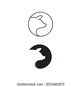 Pig symbol Template vector icon illustration design
