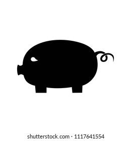  Pig symbol vector icon Isolated