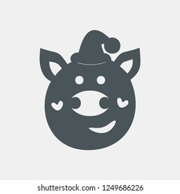 Pig symbol of the year quality vector illustration cut