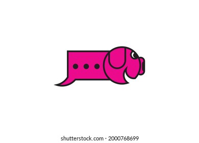 Pig Talk Logo, very suitable for icons, applications, websites, symbols, companies, industries and others