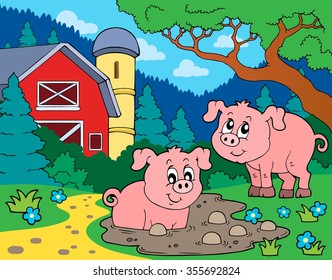 Pig theme image 7 - eps10 vector illustration.