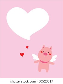 pig valentine tag