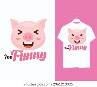 pig vector artwork illustration and t shirt design cute pig cow costume for sticker -Shirt Print, Background, Decorative Art. Cute Cartoon 