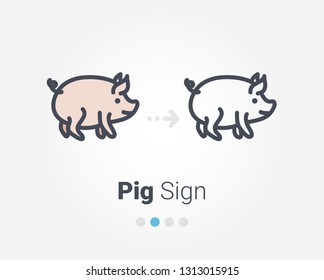 pig vector icon