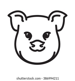 Pig vector icon
