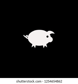 pig vector icon. flat pig design. pig illustration for graphic 