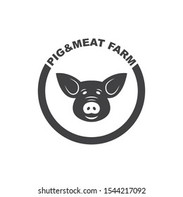 pig vector icon illustration design template