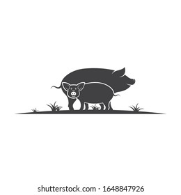 pig vector icon illustration design template