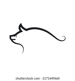 pig vector icon illustration design template