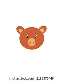 Pig vector icon illustration isolated on white 