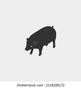 Pig vector icon illustration sign