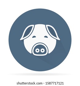 Pig vector icon. Pig vector illustration vector pig sticker icon for boutiques sale icon vector shops