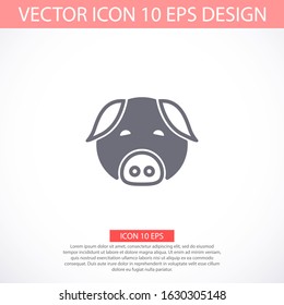 Pig vector icon. Pig vector illustration vector pig sticker icon for boutiques sale icon vector shops