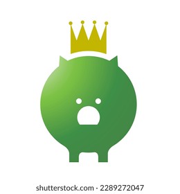 pig vector icon isolated on white