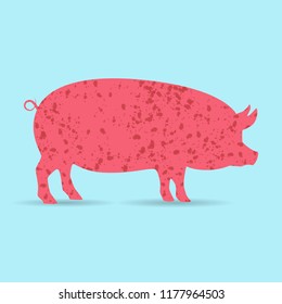 Pig. Vector pig. Pig Icon. Pet. Abstract pig.