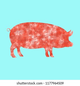 Pig. Vector pig. Pig Icon. Pet. Abstract pig.