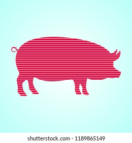Pig. Vector pig. Pig Icon. Pet. Abstract pig.