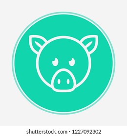 Pig vector icon sign symbol