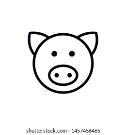 Pig vector icon. Signs and symbol for websites, web design, mobile app on white background