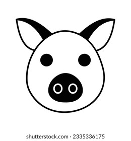 Pig Vector icon which can easily modify or edit 

