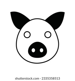 Pig Vector icon which can easily modify or edit 

