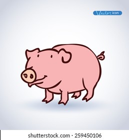 pig, vector illustration