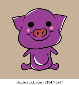 pig vector illustration specifically given for branding needs and so on