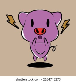 pig vector illustration specifically given for branding needs and so on