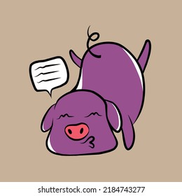 pig vector illustration specifically given for branding needs and so on