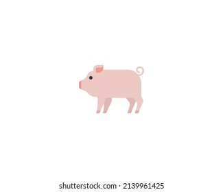 Pig vector isolated icon. Pig emoji illustration.