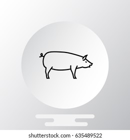 Pig web line icon.