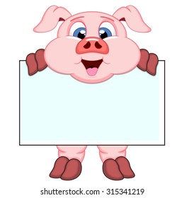 Pig with white board