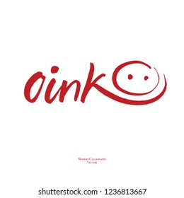 Pig year poster, new year 2019, calligraphy poster, handwritten text