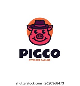 Pigco Pig Mascot Logo Design