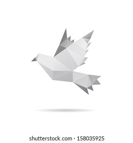 Pigeon abstract isolated on a white backgrounds, vector illustration