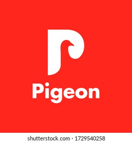 pigeon animal logo template design