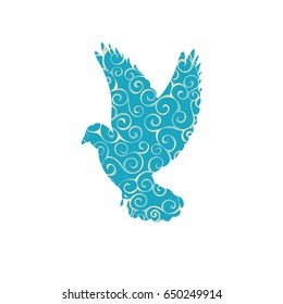 Pigeon bird color silhouette animal