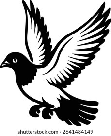 Pigeon bird flying  - Dove bird on transparent background