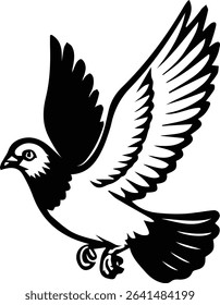 Pigeon bird flying  - Dove bird on transparent background