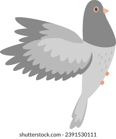 Pigeon Bird Flying Vector Illustration