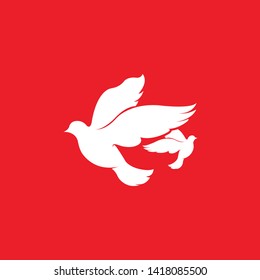 Pigeon, bird icon drawing vector